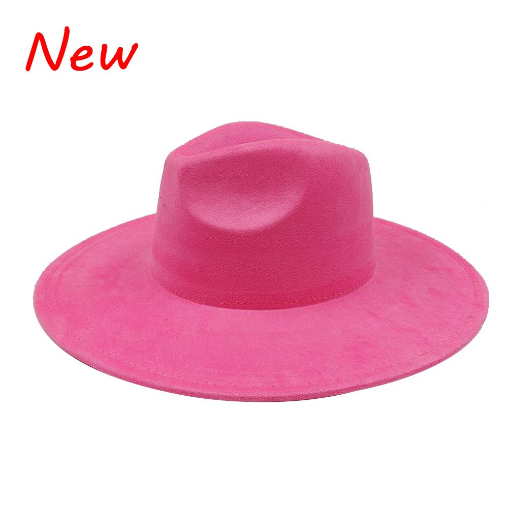 Suede Wide-brimmed Hat 9.5 Cm Brim Width Unisex Suitable for Jazz Hat Fedora Hat Church Hat Felt Hat Soft Felt Hat Panama Hat.