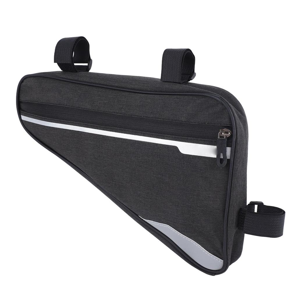 Bike Triangle Frame Bag 1.2L Polyester Fiber Waterproof Bike Under Top Tube Corner Pouch for