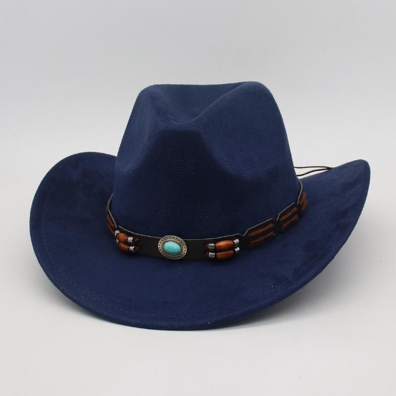 Cappello Western da Cowboy Transfrontaliero Vendita all'Ingrosso Calda Stile Etnico Cappello a Cilindro Tibetano Prateria Ciclismo Vacanza Parasole Cappello Protezione Solare