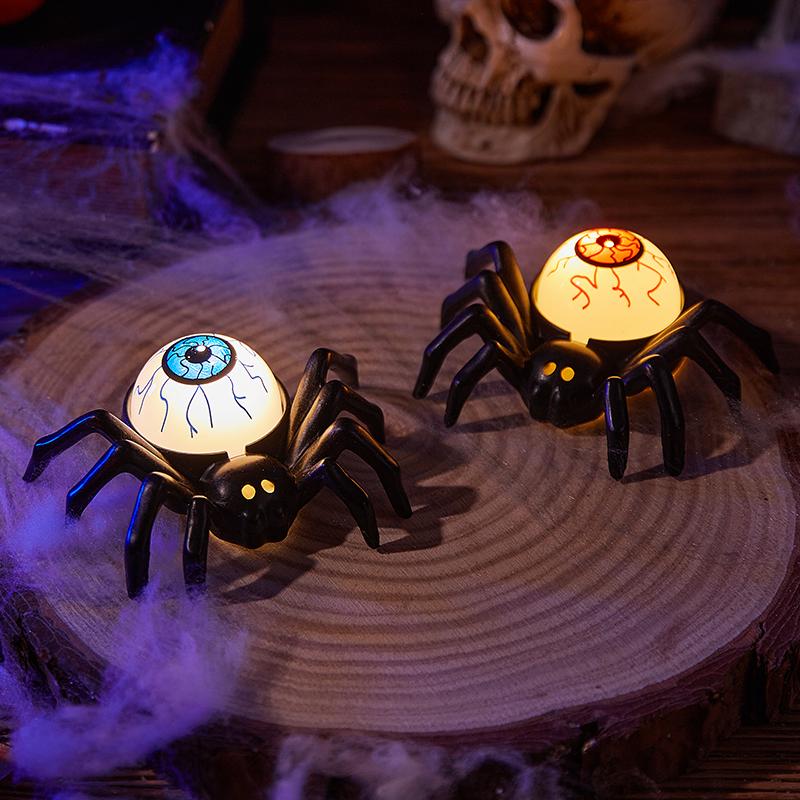 LED Halloween Pumpkin and Spider Candle Lights for Kids - Festive Atmosphere & Decoration Gift