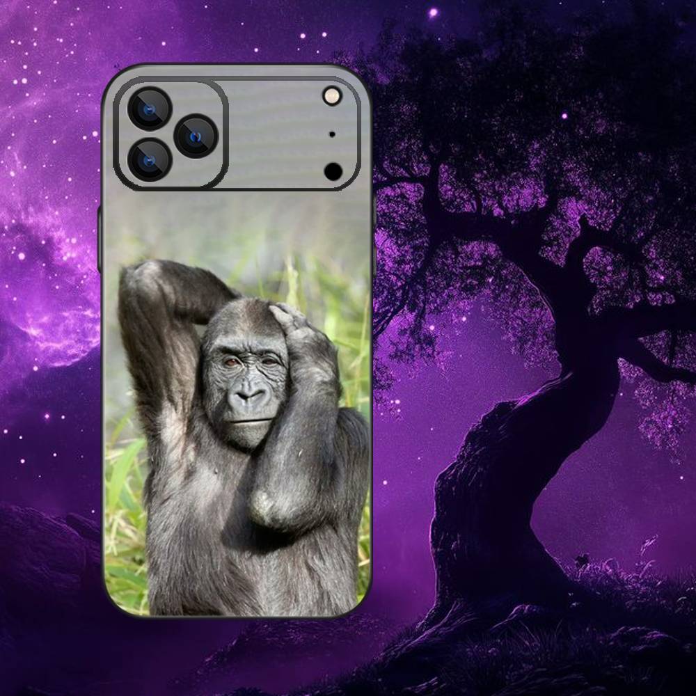 

Cute Funny Monkeys Symbol Phone Case For iPhone 17,16,15,14,13,12,11,Pro Max,XSX,,XR,SE,Mini,8,7,Soft Silicone Black Cover iPhone16pro