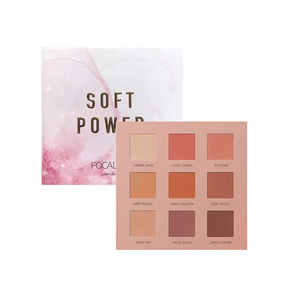 

COSME DELi (Japan Exclusive) FOCALLURE Eyeshadow 9-Color Eyeshadow Palette (#02 Soft Power) 11.25g