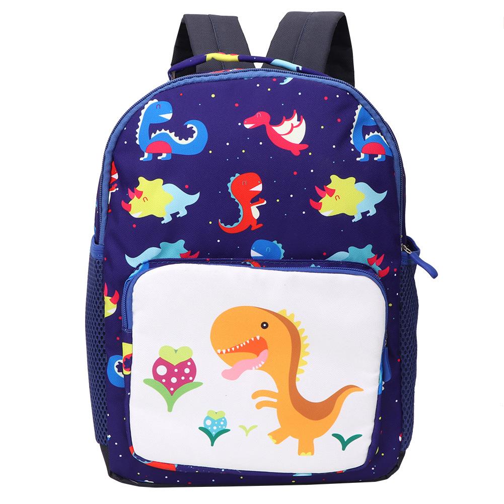 Fashionable Cute Cartoon DinosaurInfant Backpack Children s Traveling Schoolbag Dark blue