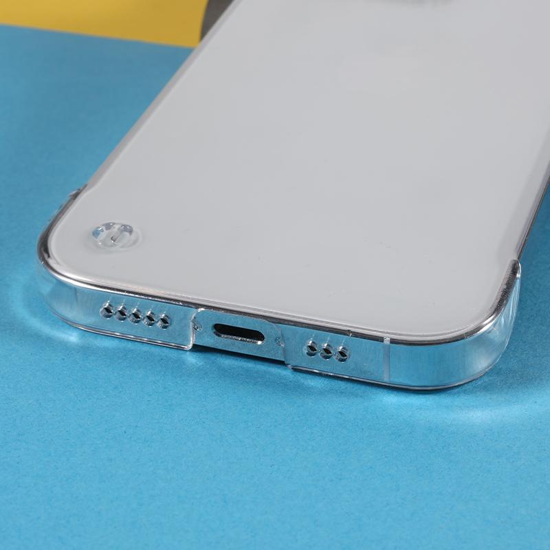 For iPhone 13 Pro Max 6.7 Inch Transparent Frameless Case Hard PC Mobile Shockproof Cell Phone Cover