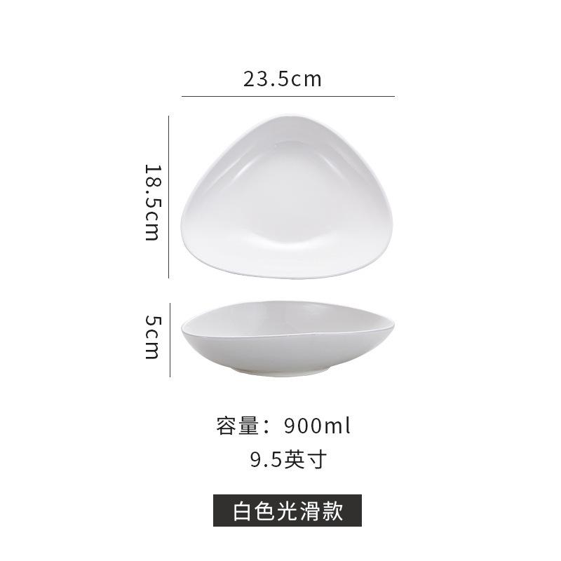 Ceramic Steak Plate Salad Bowl High Value Triangle Dish Modern Western Dinnerware