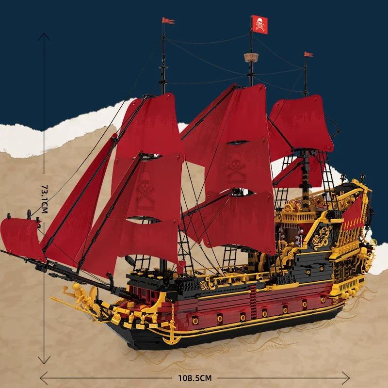 5600PCS Queen Anne's Revenge Building Blocks Pirate Ship Model Educational DIY Desktop Decoration Toy Holiday Gift for Kids