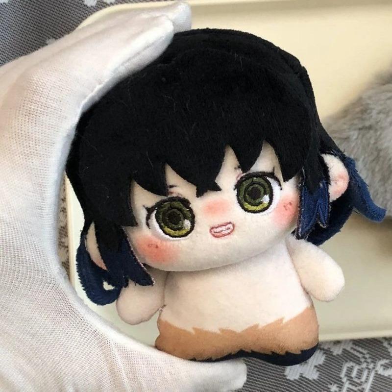 10cm Demon Slayer Plush Toy Cute Cartoon Douma Mitsuri Kanroji Zenitsu Agatsuma Tanjiro Kamado Anime Backpack Charm Toy Gift