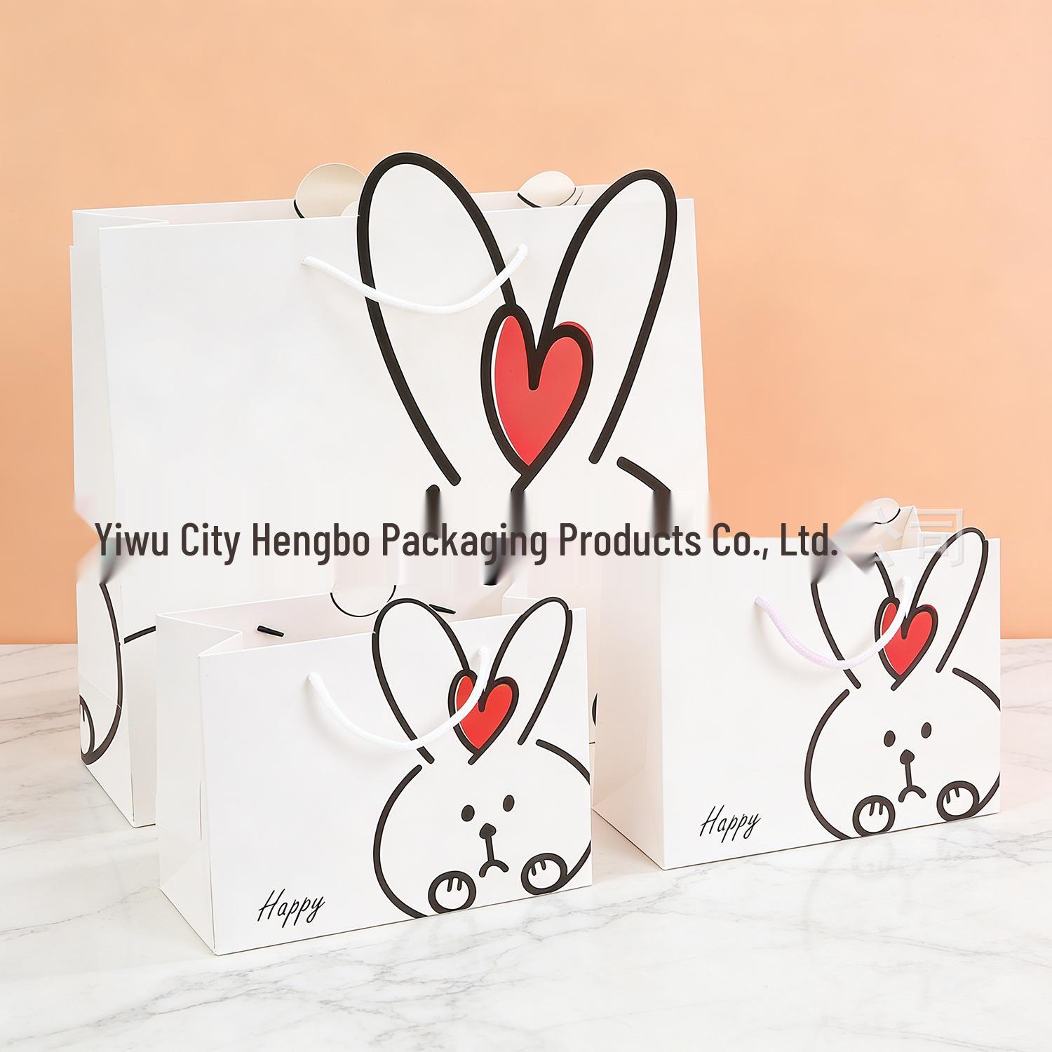 Heart-Shaped Valentine s Day Gift Bags with LOVE Red Ornaments