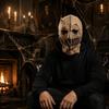 Secret Room Escape Gear Halloween Scarecrow Masque, Adults Scary Full Head Honor Latex Masque Cosplay Party Props for Costume, Haunted House Prop