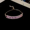 High-End Zircon Floral Heart Bracelet - Luxurious Sparkle for Women