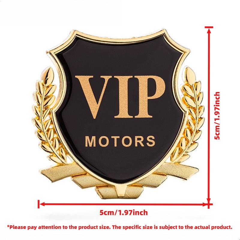 Car Sticker Creative Personality VIP Car Logo Car VIP Word Mark Side Mark Decorative Sticker Modified Metal Tail Mark Sticker