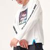 Fila Fusion Streetwear Logo Japanese Style Casual National Trend Color Transfer Print Loose Knit Long Sleeve T-Shirt Unisex Tops White T11U136201F-WT