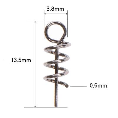 50pcs Spring Lock Pin Crank Hook Fishing Connector Stainless Steel Swivels Snap Soft Bait Fishing Tackle Accessories