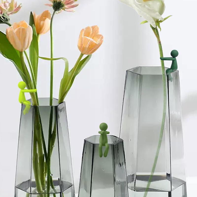 Support pour plantes Buddy – Clip de support pour plantes en plastique créatif et adorable pour hydroponie, support pour bord de tasse et support pour plantes décoratif