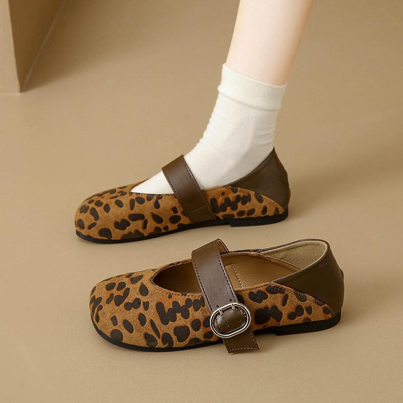 CRLAYDK Fashion Loafers for Women Business Casual Shoes Comfortable Penny Walking Ladies Slip On Leopard Work Dress Flats