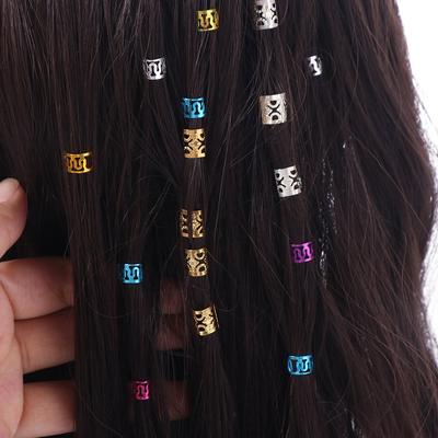 40 Stück Metall-Manschettenclips Dreadlock-Perlen Dread Locks Haarflecht-Röhrchen für Zöpfe