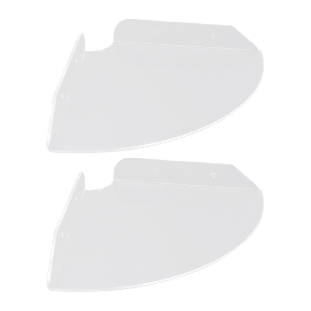 2ks Nástěnné plovoucí rohové police Čtvrtkruhové závěsné rohové police pro ložnice Living