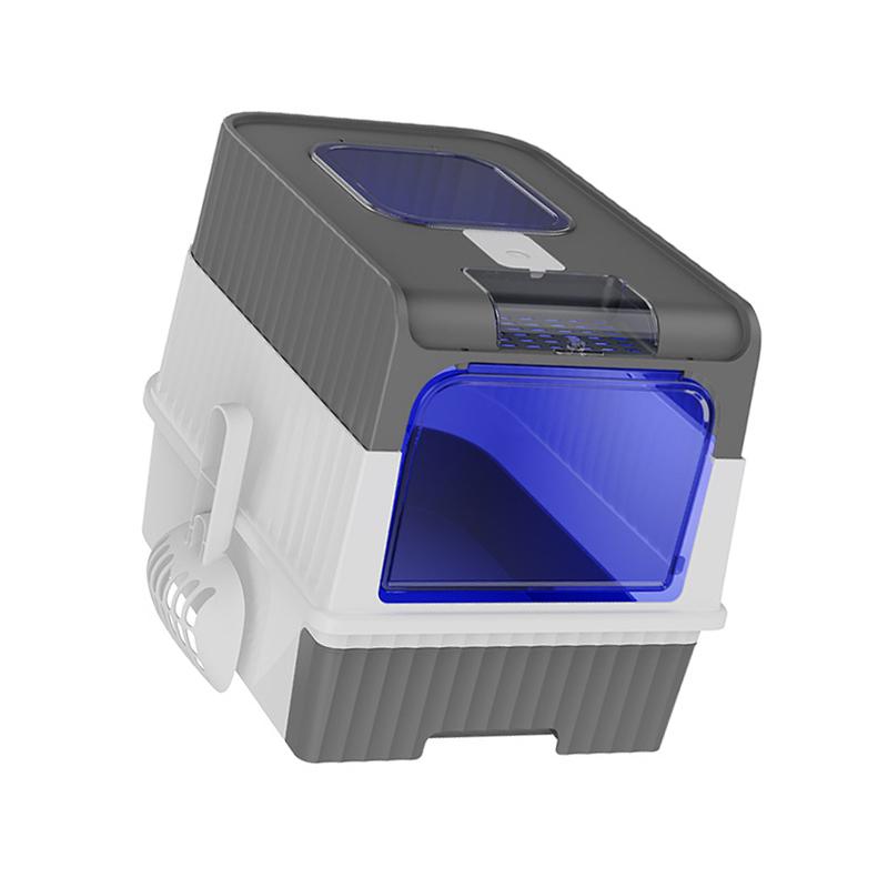Cat Litter Box Fully Enclosed Drawer Type Prevent Leakage Large Space Cat Toilet with Odor Removal