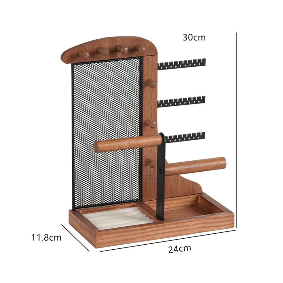 Jewelry Organizer Stand Earring Holder Display Pendants Bracelets Hanging Shelf Props Shopping Mall Dresser Storage Gift Rack