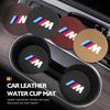 2PCS Suede Car Coaster Water Cup Slot Non-Slip Pad For BMW Performance X1 X3 X5 E39 E46 E90 F20 E60 F30 M3 M5