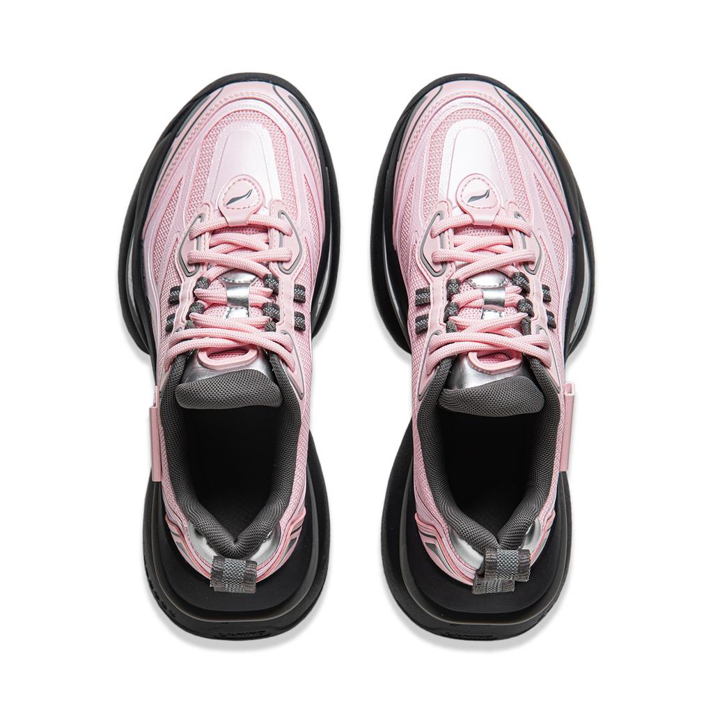 New LiNing Project* Ethereal Space Cushioning Wear-Resistant Low-Top Casual Shoes Women's Profit Pink AGCU260-5
