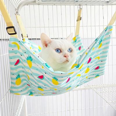 Cartoon Cat Hammock Bed Soft Breathable Cat Swinging Nest with Hanging Hook Wear Resistant Cat Hanging Basket