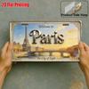 D Flat Pc Vintage Metal Sign of Paris Outdoor Plaque Wall Decoration Romantic City Decor Living Room Bedroom