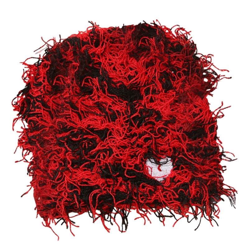 

Knitted Beanie Hat for Students Adult Windproof Foldable Winter Hat Handmade Embroidery Heart Keep Warm Cycling Hat