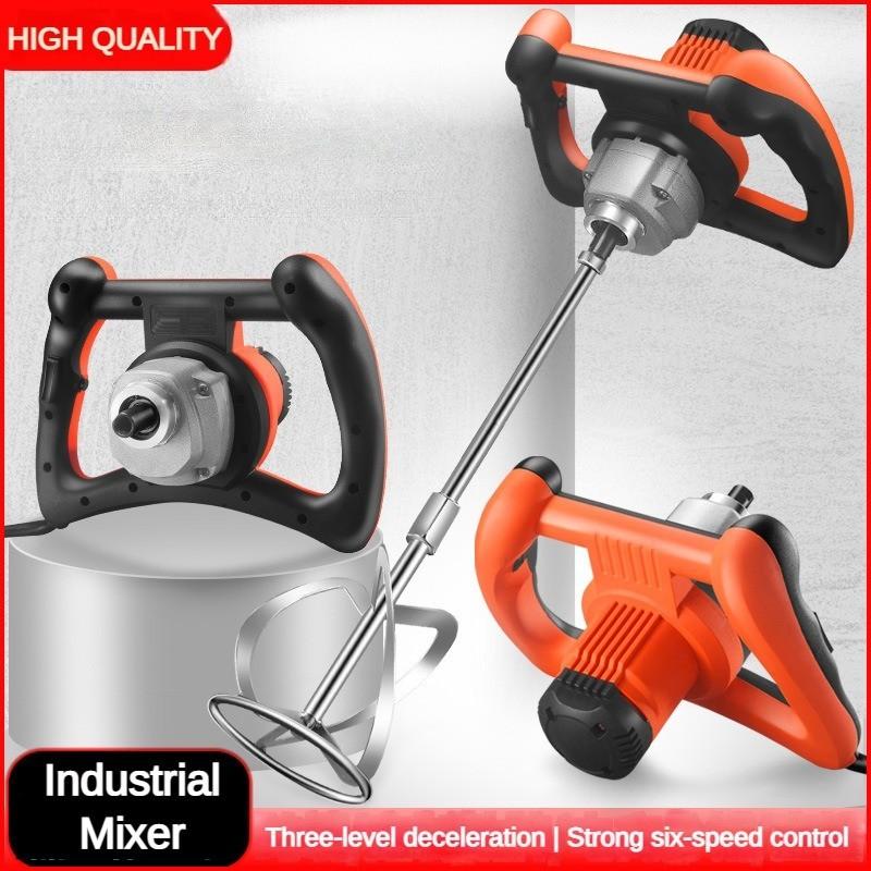 2800W 6 Speed Adjustable Paint Stirrer Industrial Cement Concrete Mixing Drill Handheld Electric Mixer