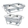 Household Rectangular Hot Pot Stove Restaurant Glass Buffet Stove Single Two Three Grid Food Heating Containers