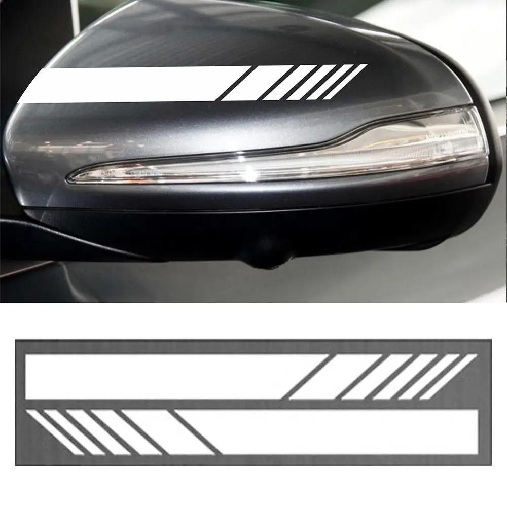 2pcs Car Rearview Mirror Reflective Strip Styling Auto SUV Vinyl Car Sticker Left Right Side Decal DIY Car Body Decals 15*3cm