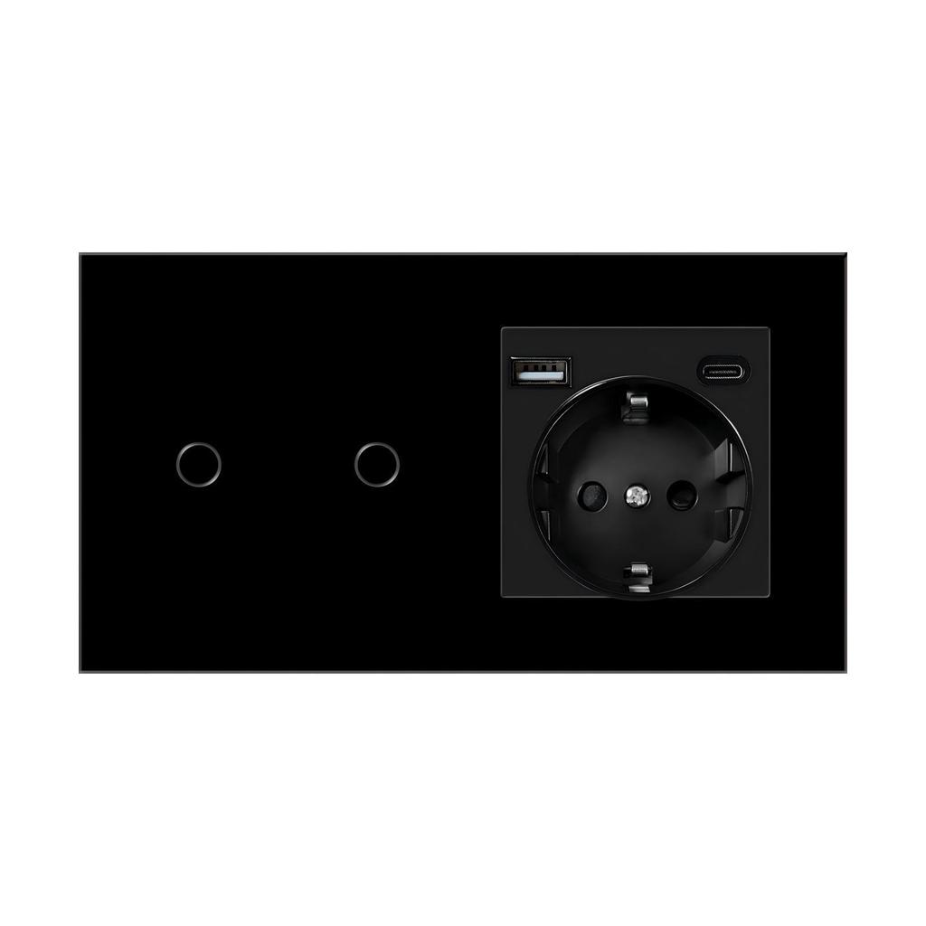 European Standard Zigbee Smart Switch with Graffiti Design, Glass Panel, and Alice Voice Support