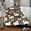 1pc Sheep Flowers Lightweight Flannel Blanket, Comfortable and Warm Blanket, for Office and Camping Sofa Bed184