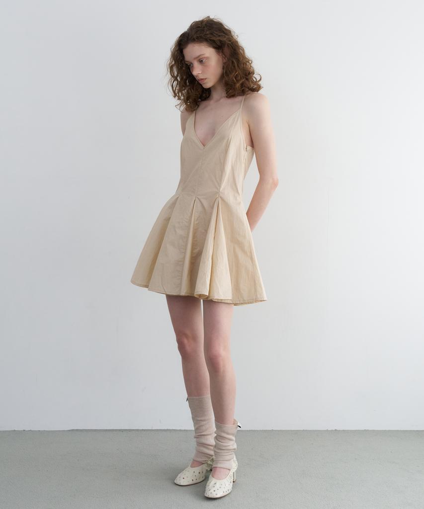 Obeodyupeulleeo Gored Mini Dress_Light Beige