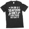 Funny Seafood Shirt Trendy Foodie T-Shirt Humorous Gift Seafood Lover Tee
