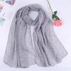 Women Plain Lurex Glitter Loop Dot Viscose Scarf Ladies Shimmer Shawls and Wraps Pashmina Stole Muslim Hijab Sjaal 180*70Cm