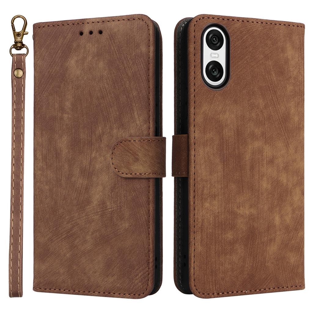 For Sony Xperia 10 VI Case PU Leather Stand Cover with RFID Blocking Wallet