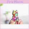 Resin Crystal Cat Figurine With Handmade Resin Art For Home Decor And Gift Giving