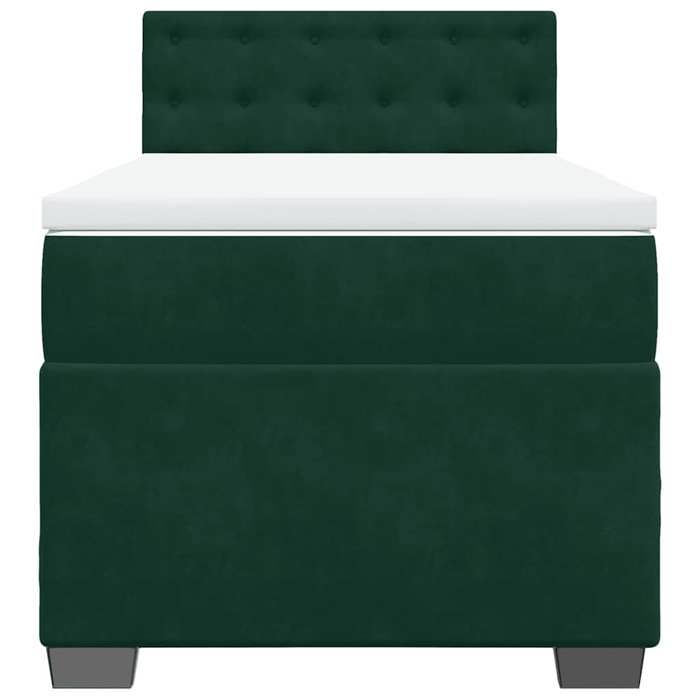Maison Exclusive - Sommier à lattes de lit avec matelas Vert foncé 90x200 cm