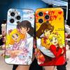 Candy 90s Cartoon Soft Phone Case for iPhone 16 16E 17 Air 15 Pro Max 14 Plus 13 Mini 11 12 7 Black Cover Back Shell