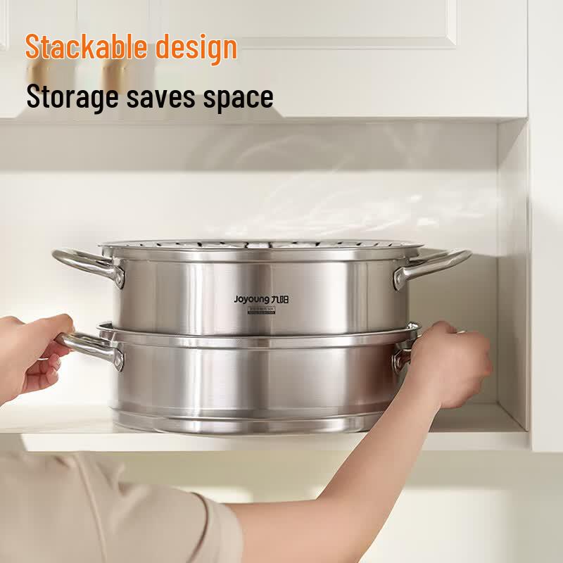 Joyoung 304 Stainless Steel 3-Tier Steamer Pot