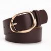 New Commuter Versatile Irregular Button Head Wide Belt Women's Simple Fashion Decorative Jeans Women's Belt
