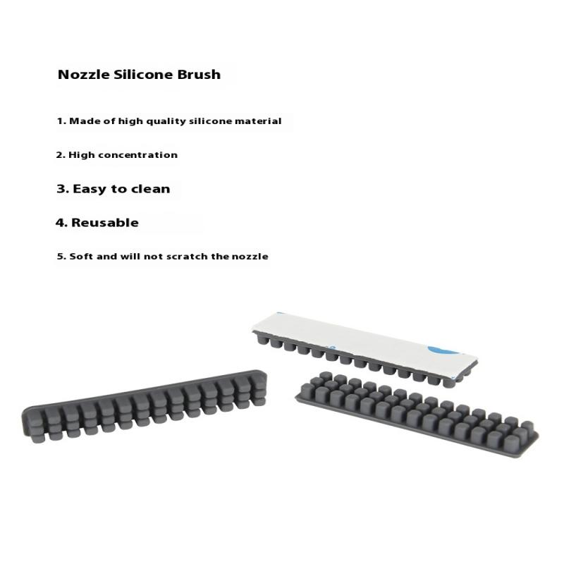 Düsenreinigerbürste, Mini-Wischer, Silikonbürste, Heizbett-Reinigungsbürsten, 3D-Drucker-Reinigungswerkzeug