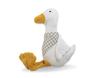 Decorative plush goose with scarf - white