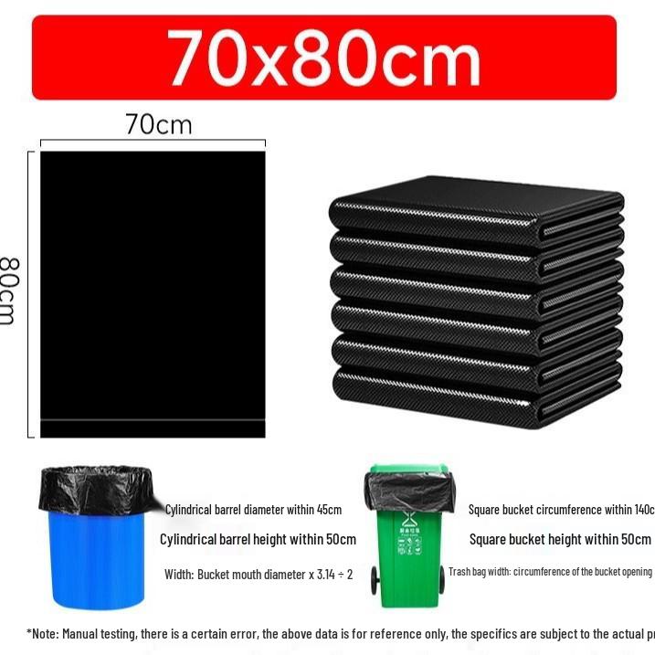 Extra Large Thickened Black Garbage Bags for Outdoor, Catering, and Sanitation Use