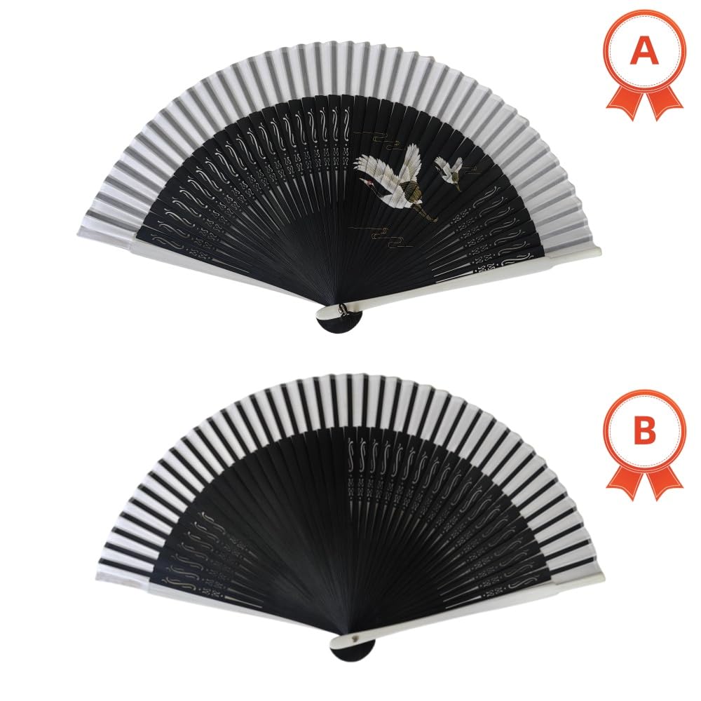 Sarkovos Natural Bamboo Folding Japanese for Yukata and Summer Heatstroke Summer Premium Gift for Fireworks Stylish Japanese Gorgeous Souvenir Fan