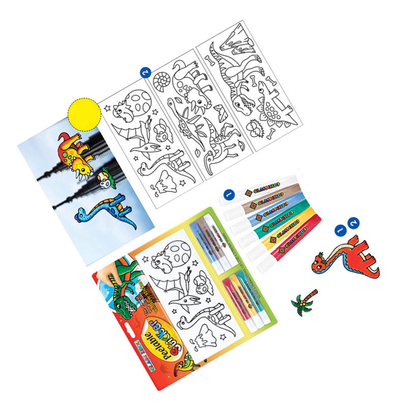 

Window Paint Art Stickers Baking Free Easy Cleaning Safe DIY Window Art Painting Kit Kid DIY