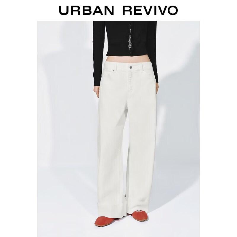 

UR 2026 Spring Women s Rolled Hem Curved Leg Trousers 28