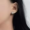 New Temperament Snowflake Zircon Stud Earrings Christmas Gift