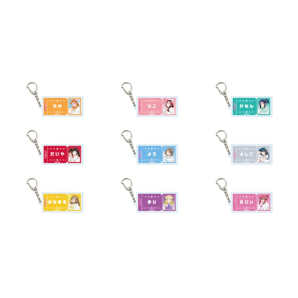 Love Live Sunshine 02 Parade ver. [Оригинальная иллюстрация] Полный набор акриловых брелоков (Коробка из 9)